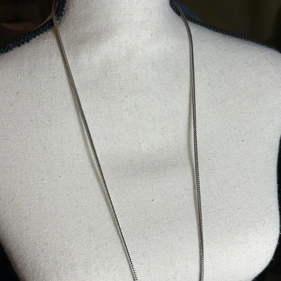 Brighton Capella Long Necklace Silver Plated 2"D Medallion Thick Chain